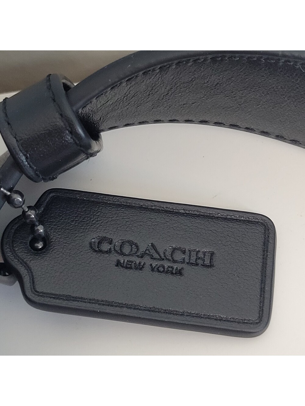 Coach Signature Charter Belt Bag Fanny Pack Set Black Charcoal 2 Pouch Leather - Picture 7 of 13